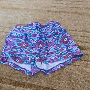 5/25 Gymboree Girls Aztec Print Knit Shorts - Purple Pink Blue Size 5-6